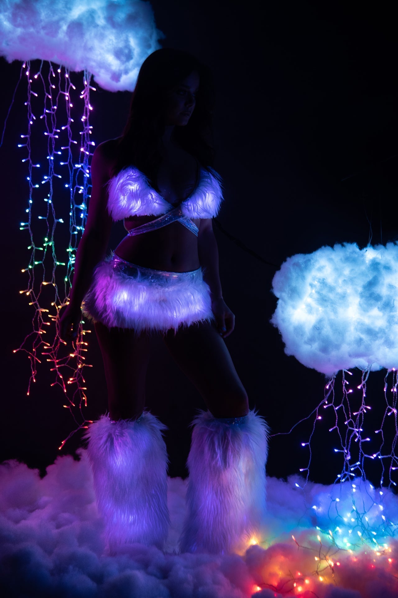 GlowFur Illuminated Light-Up Legwarmers