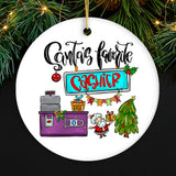 Santa’s Favorite Cashier Christmas Ornament, Appreciation Gift for Clerk