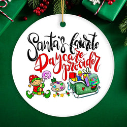 Santa’s Favorite Daycare Provider Christmas Ornament, Teacher Appreciation Gift