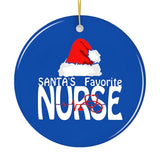 Santas Favorite Nurse Christmas Ornament