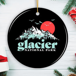 Vintage Glacier National Park Ornament