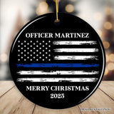 Personalized Retired Police Officer Ornament, Retiring Law Enforcement Cop Gift