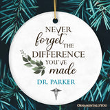 Medical Worker Personalized Gift Inspirational Quote Ornament, Doctors, Nurses and Paramedics Keepsake