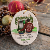 Personalized First Christmas as Grandparents Ornament, Grandpa and Grandma Holiday Gift