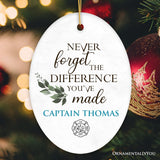 Firefighter Personalized Gift Inspirational Quote Ornament, Fire Department Gift