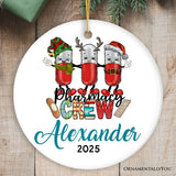 Playful Personalized Pharmacist Crew Christmas Ornament, Customized Gift for Pharmacy with Pills