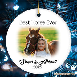 Personalized Horse Photo Ornament, Keepsake Picture Horse Lovers Gifts