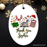 Personalized Finance Professional Buffalo Plaid Christmas Ornament, Custom Accountant and Financial Advisor Gift