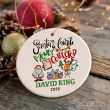 Festive Santa’s Favorite Money Collector Personalized Christmas Ornament, Handler and Collections, Finance Specialists Gift