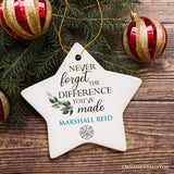 Firefighter Personalized Gift Inspirational Quote Ornament, Fire Department Gift