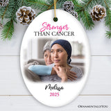 Women’s Cancer Awareness Custom Photo Ornament, Image Upload Personalized Gift