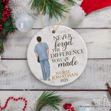 Nurse Appreciation Personalized Gift Inspirational Quote Ornament, Custom Healthcare Worker