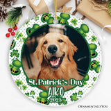 Personalized Photo Upload St. Patrick’s Ornament, Irish Small Tree Decoration and Gift