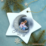 Love You To The Moon And Back Personalized Mom and Child Ornament, Thoughful Christmas Gift for Kids