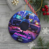 Personalized Video Gamer Christmas Tree Ornament, Gaming Boy Gift