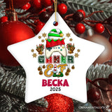 Playful Personalized Video Games Gamer Elf Gift, Customized Christmas Gaming Ornament