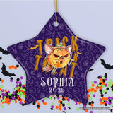 Trick or Treat Spooky Cute Kids Custom Ornament, Halloween Ghost and Pumpkin Children’s Gift