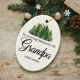 Personalized Memorial Minimalist Ornament, In Loving Memory Keepsake Gift