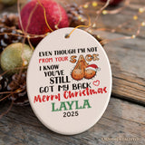 Hilarious Step Dad Personalized Christmas Humor Ornament, Stepfather Gift and Dirty Joke