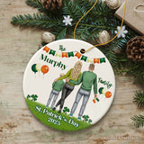 St Patricks Day Personalized Family Ornament, Irish Themed Customized Gift for St Pattys