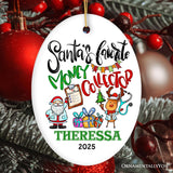 Festive Santa’s Favorite Money Collector Personalized Christmas Ornament, Handler and Collections, Finance Specialists Gift