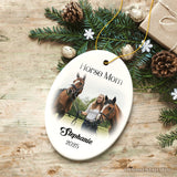 Personalized Horse Photo Ornament, Keepsake Picture Horse Lovers Gifts