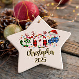Personalized Customer Service Representative Buffalo Plaid Leopard Merry Christmas Ornament Gift
