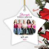 Women’s Cancer Awareness Custom Photo Ornament, Image Upload Personalized Gift