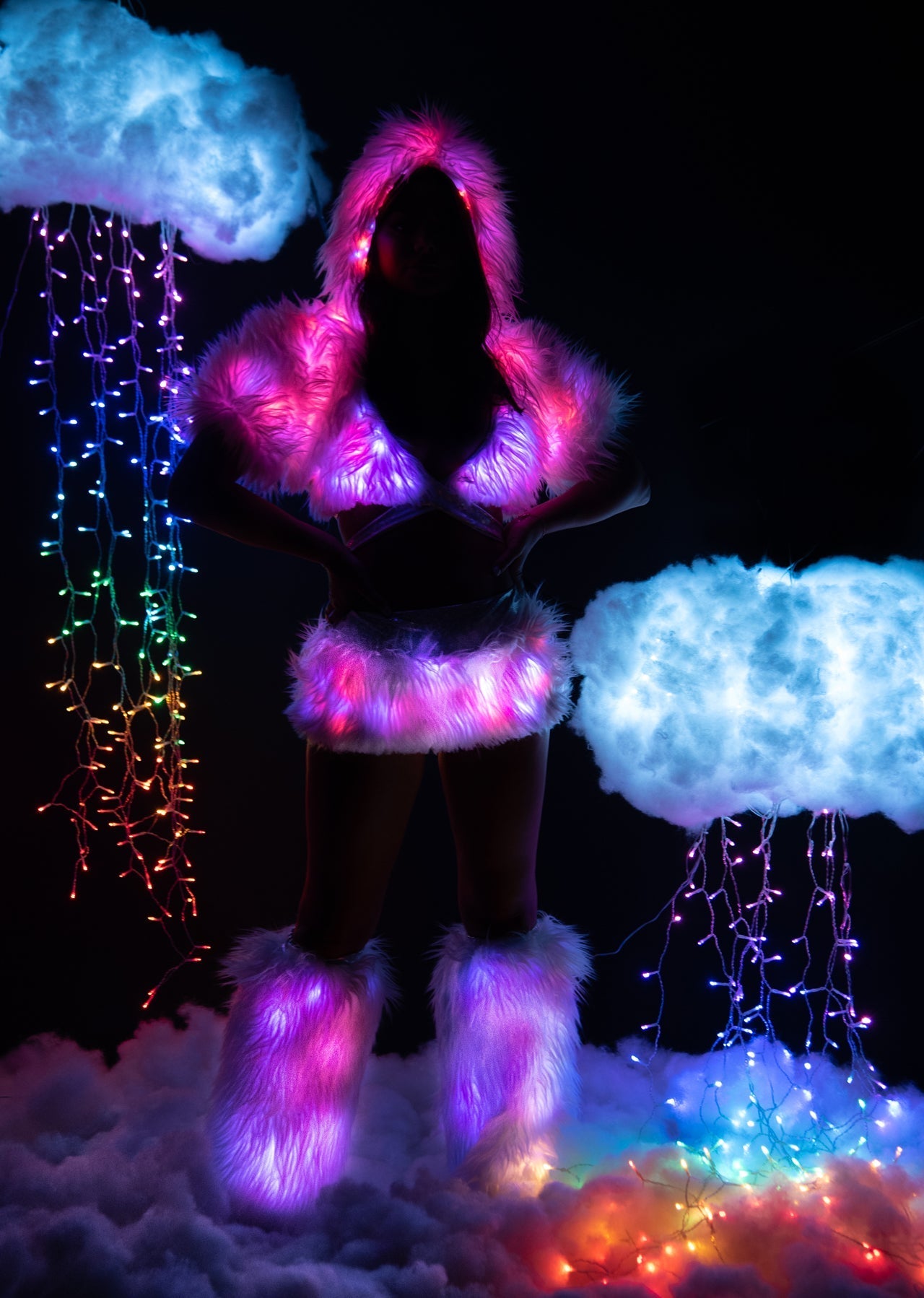 GlowFur Illuminated Light-Up Legwarmers