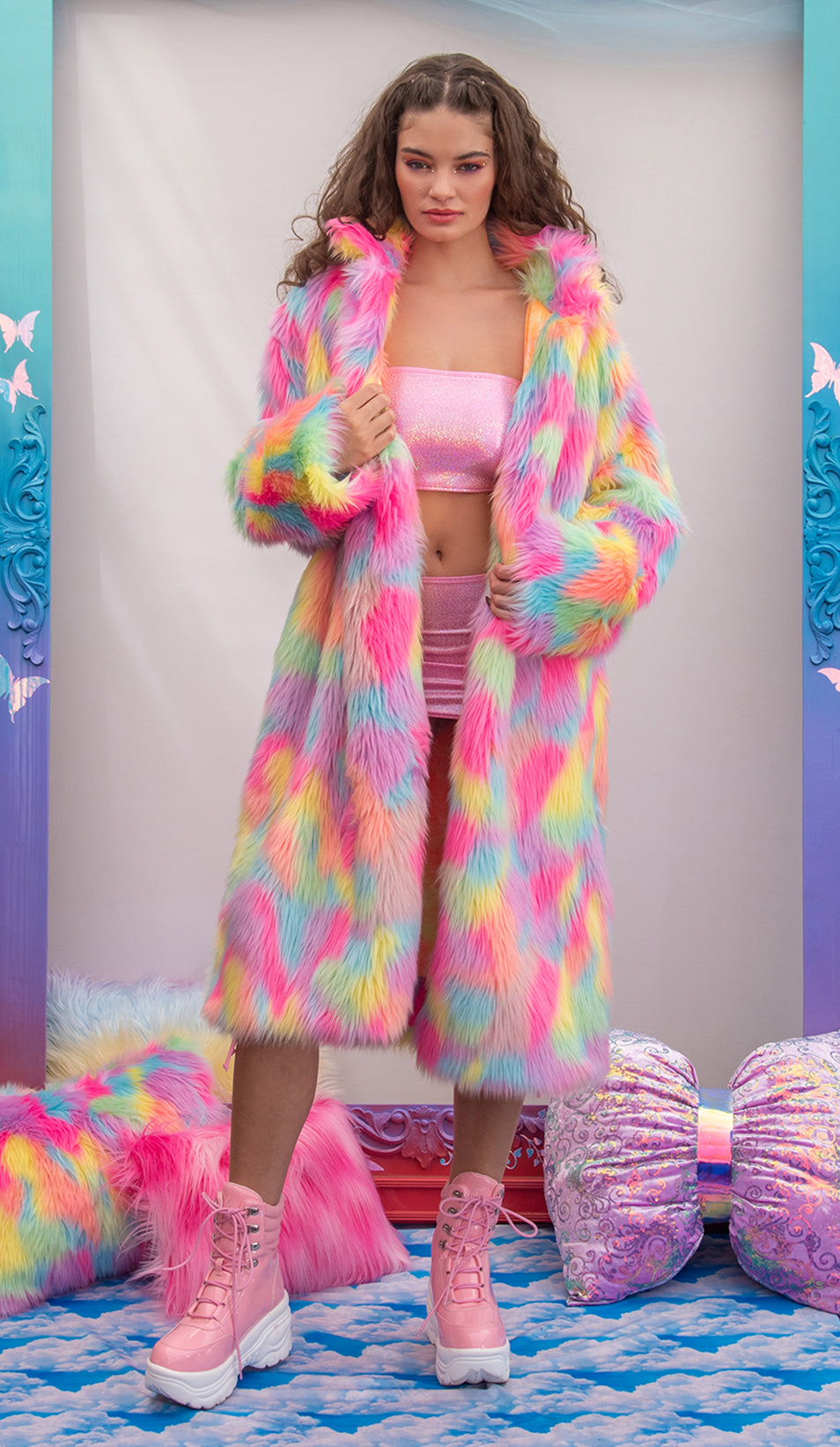 Galactic Groove Unisex Mid-Length Coat