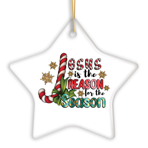 Festively Fun Jesus is the Reason for the Season Religious Christmas Ornament