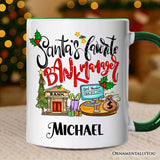 Santa’s Favorite Bank Manager Christmas Personalized Mug, Appreciation Gift with Custom Name