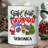 Santa’s Favorite Cheerleader Christmas Personalized Mug, Sports Appreciation Gift with Custom Name
