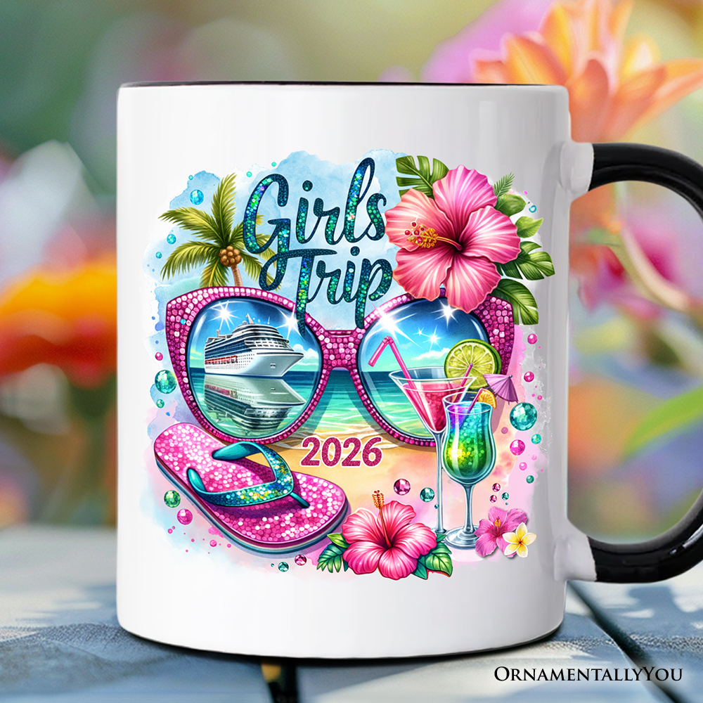 Cruise Girls Trip 2026 Mug, Vacation Tropical Gift