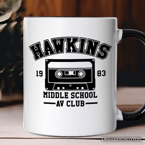 Hawkins Middle School AV Club Personalized Mug, Funny Gift for Daughter and Son with Custom Name