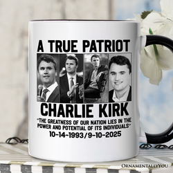Charlie Kirk American Mug, Made in the USA Memorial Gift