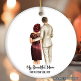 Mother and Son Wedding Groom Personalized Gift Ornament