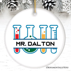 Personalized Science Ornament, Scientist Teacher Gift