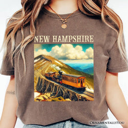 Scenic New Hampshire State Mount Washington Cog Railway T-Shirt, American Northeast Landmark Tee and Souvenir