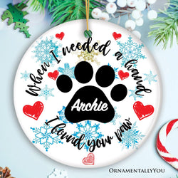 Personalized Dog Paw Ornament