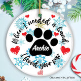 Personalized Dog Paw Ornament