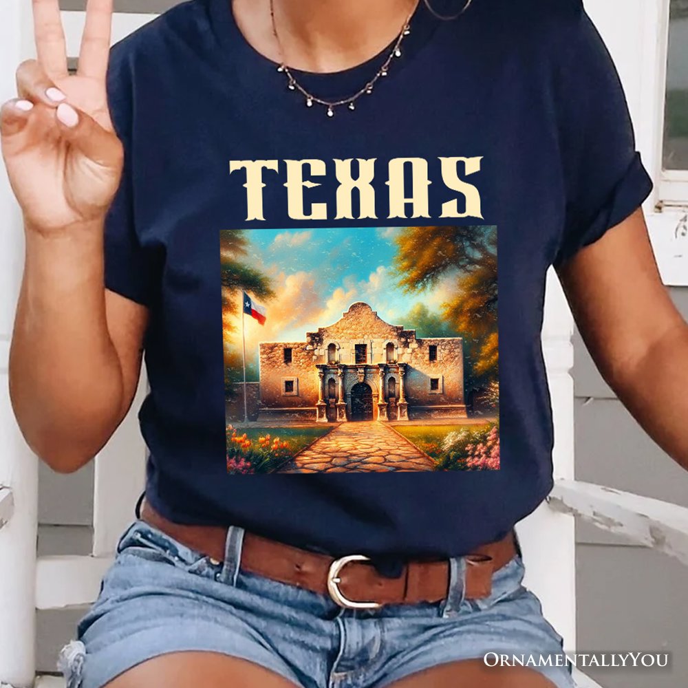 Rustic Texas State Alamo T-Shirt, American Western Charm Tee and San Antonio Historical Souvenir