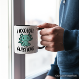Cute Green Axolotl Personalized Mug, Salamander Animal Gift with Custom Name