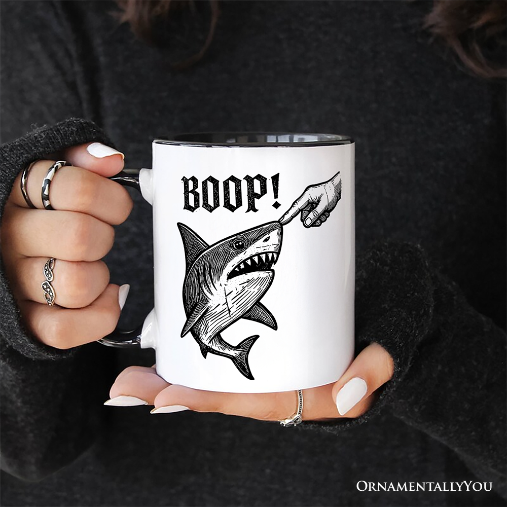 Boop Shark Mug, Funny Ocean Animal Gift