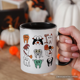 Spooky Halloween Dentist Personalized Mug, Teeth Monster Gift for Dental Crew with Custom Name