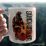 Firefighter Personalized Mug, Appreciation Fire Department Custom Gift with Name