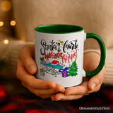 Santa’s Favorite Massage Therapist Personalized Mug, Spa Appreciation Christmas Gift with Custom Name