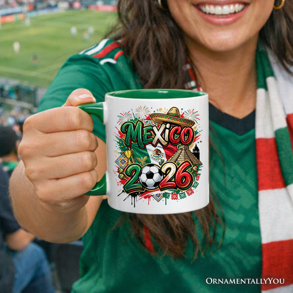 Mexico 2026 Soccer Cup Global Championship Mug, Football Fans Gift