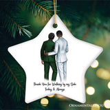 Father and Son Wedding Groom Personalized Gift Ornament