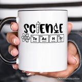 Science Teacher Elements Personalized Mug, Periodic Table Gift for Educators with Custom Name
